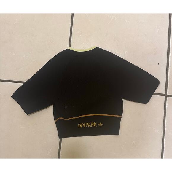 Adidas Ivy Park Black Cropped Top Sz. S - Picture 4 of 6